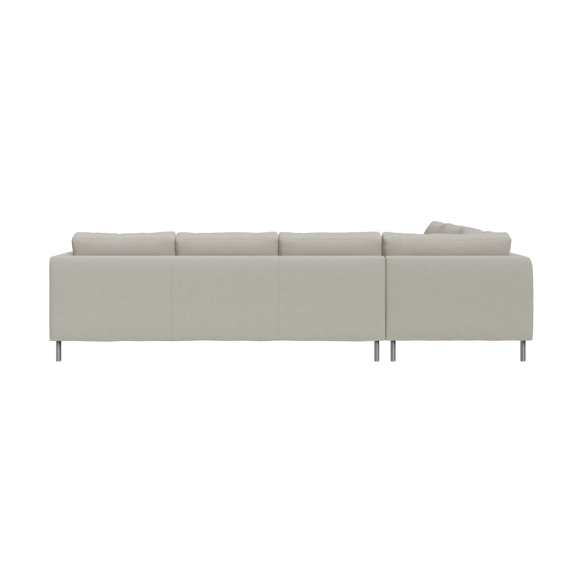 Alex Ecksofa, Stoff Hiro Sand-aluminiumben Fogia