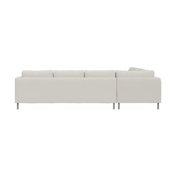 Alex Ecksofa - Stoff Hiro White-aluminiumbeine - Fogia