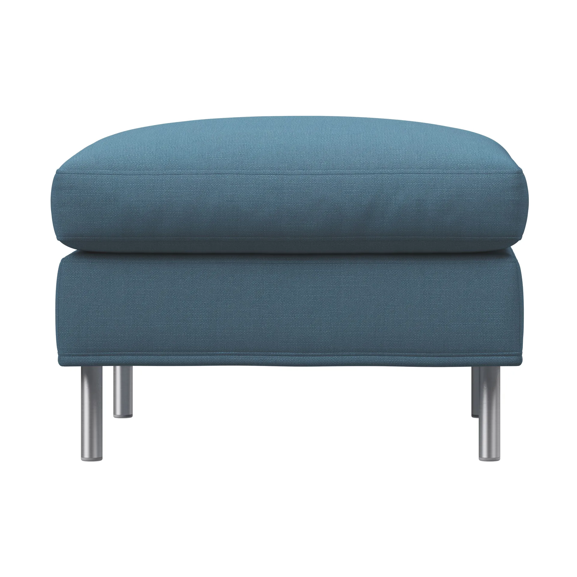 Alex Fußhocker large, Stoff Hiro Light Blue-aluminiumbeine Fogia