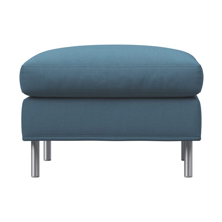 Alex Fußhocker large - Stoff Hiro Light Blue-aluminiumbeine - Fogia