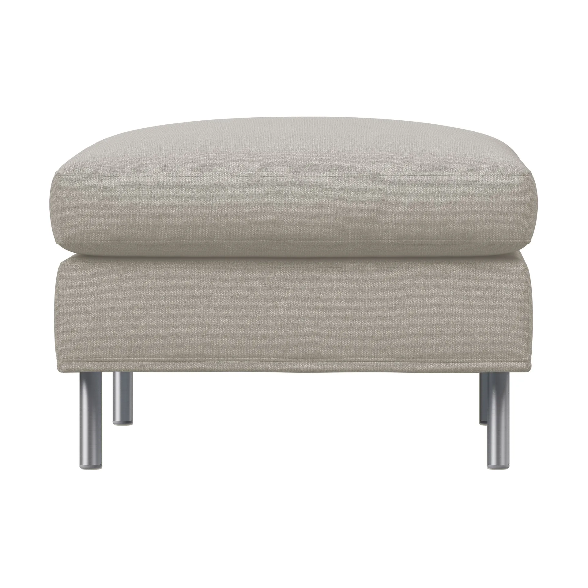 Alex Fußhocker large, Stoff Hiro Sand-aluminiumbein Fogia