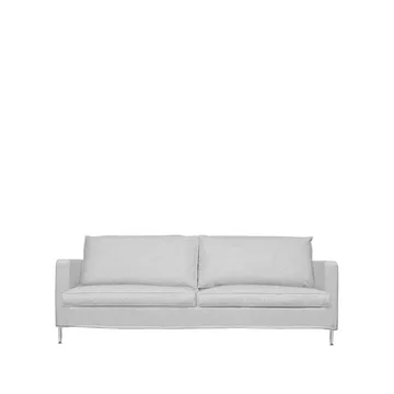 Alex High 2,5-Sitz Sofa - Brooklyn 810 lichtgrau-stahl - Fogia