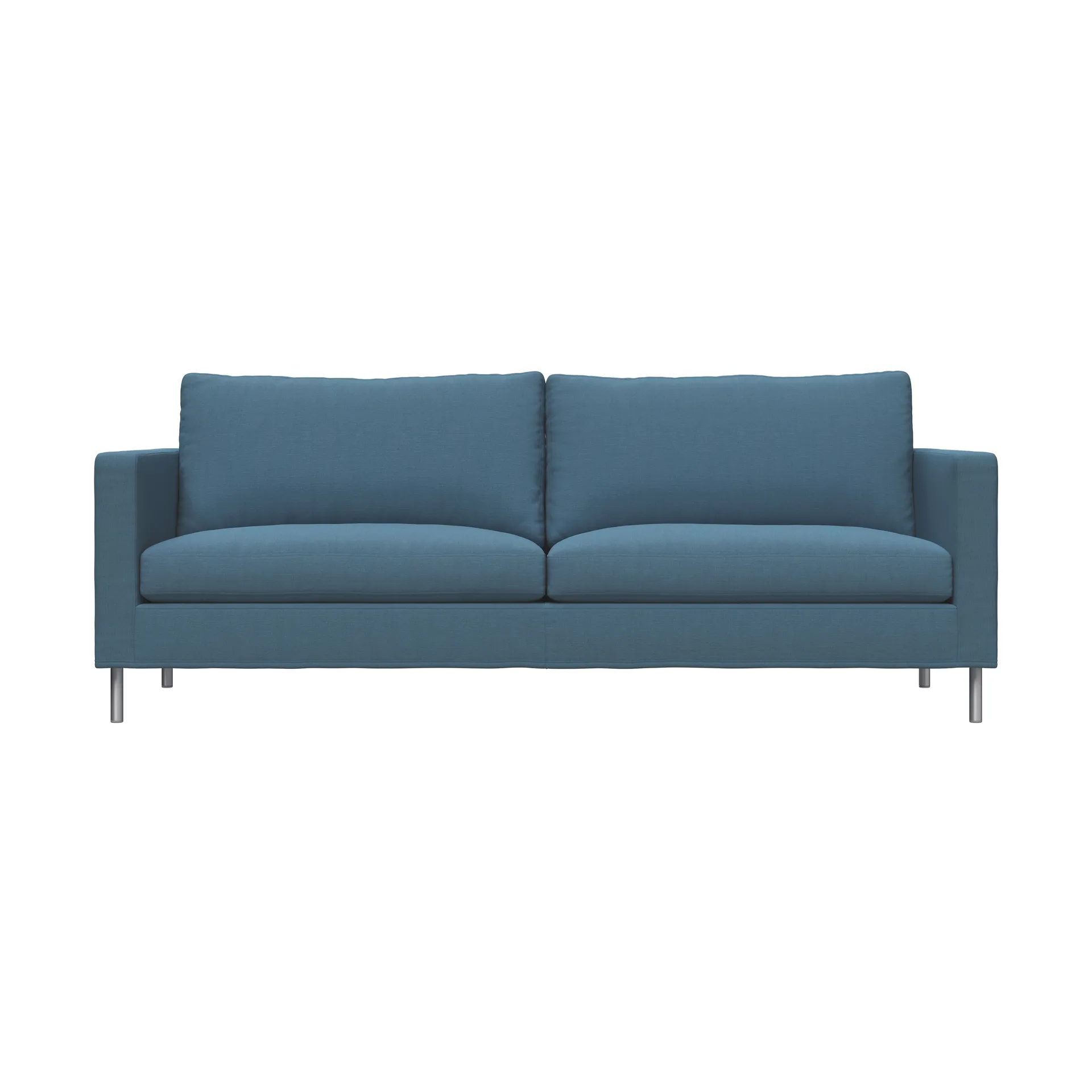 Alex High 2,5-Sitz Sofa, Stoff Hiro Light Blue-aluminiumbein Fogia