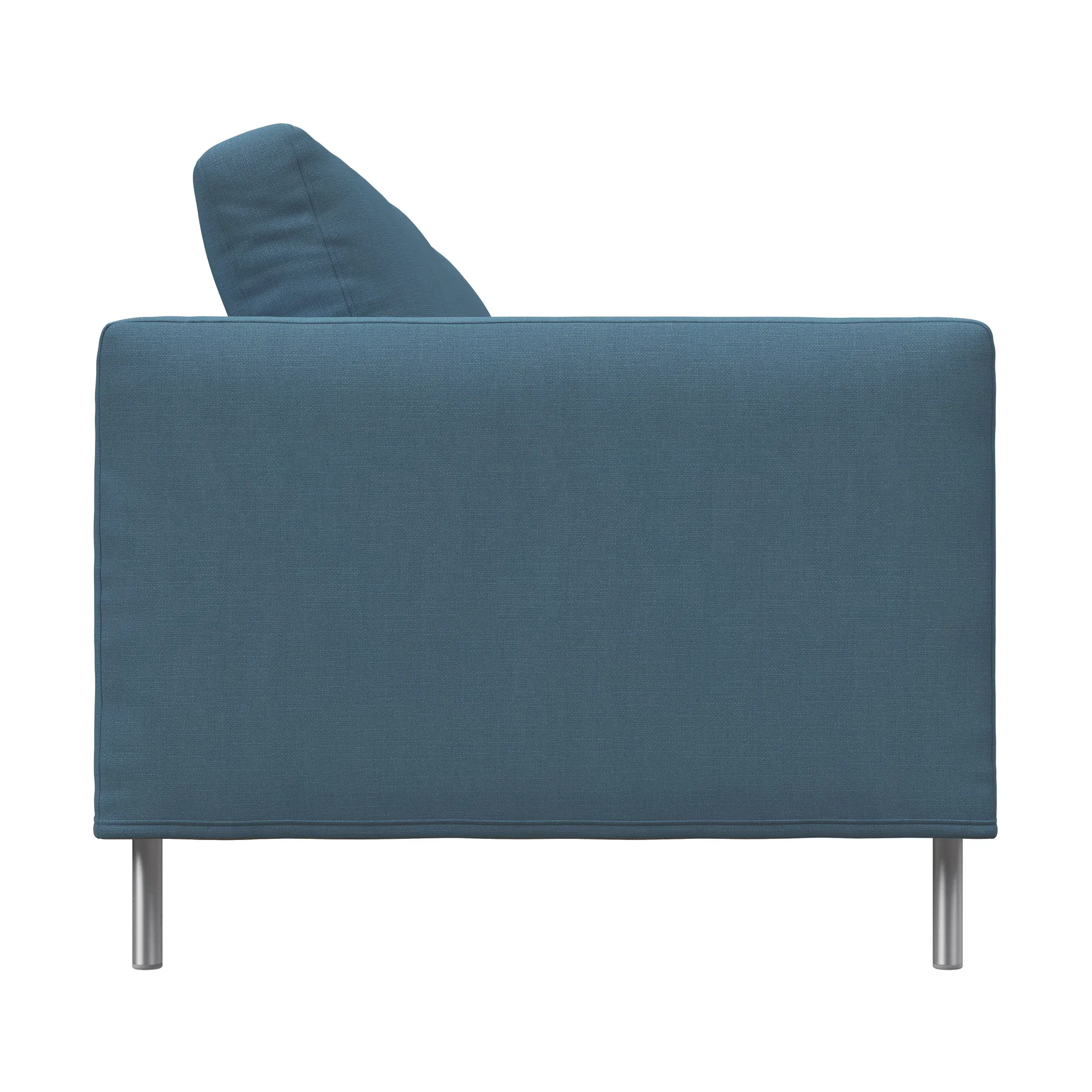 Alex High 2,5-Sitz Sofa, Stoff Hiro Light Blue-aluminiumbein Fogia