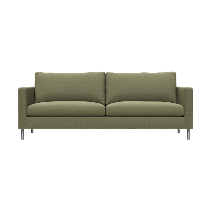 Alex High 2,5-Sitz Sofa - Stoff Hiro Lightgreen-aluminiumbein - Fogia