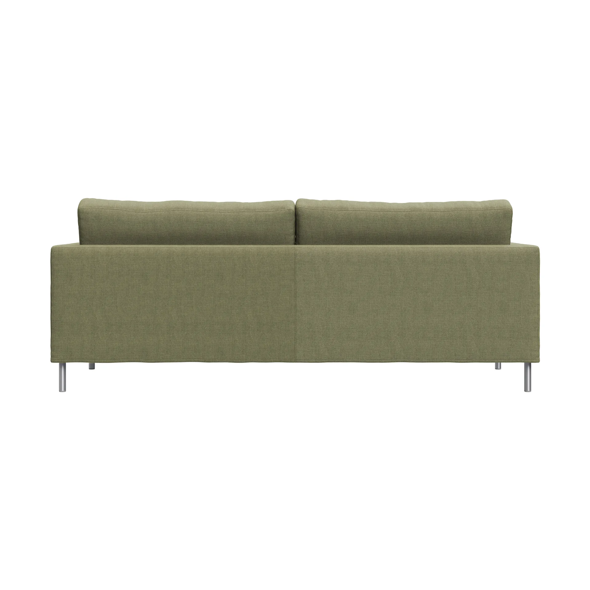 Alex High 2,5-Sitz Sofa, Stoff Hiro Lightgreen-aluminiumbein Fogia