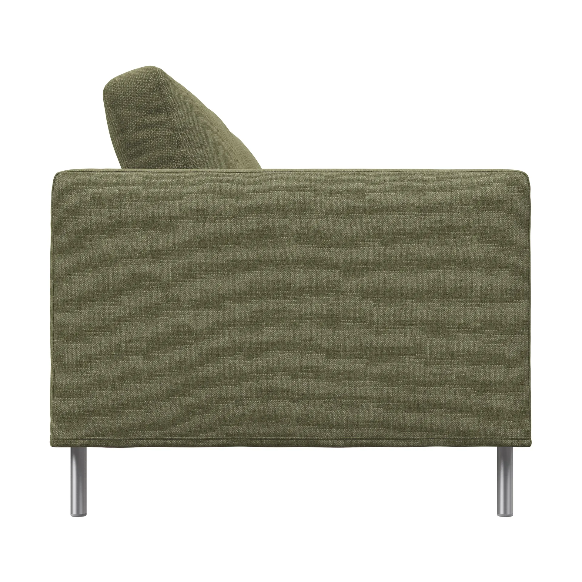 Alex High 2,5-Sitz Sofa, Stoff Hiro Lightgreen-aluminiumbein Fogia