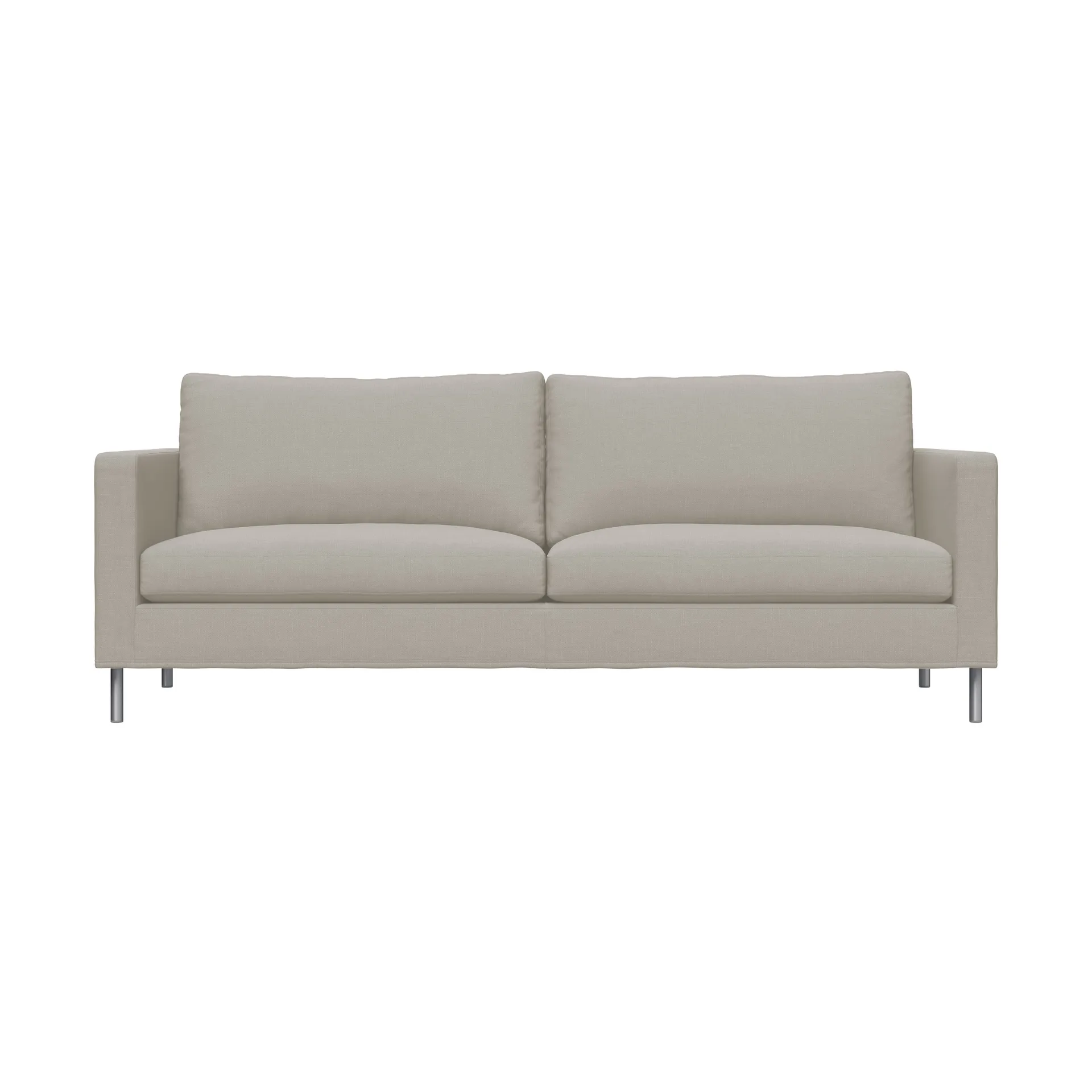 Alex High 2,5-Sitz Sofa, Stoff Hiro Sand-aluminiumbein Fogia