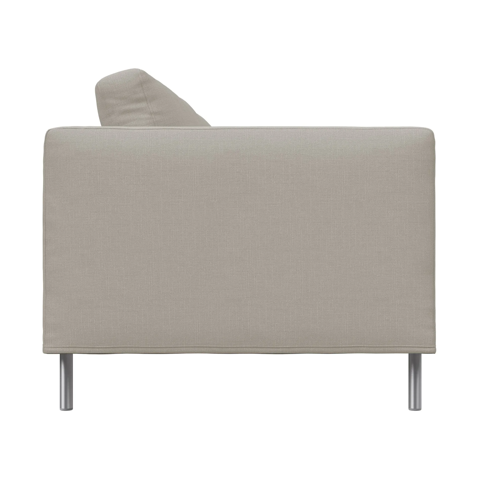 Alex High 2,5-Sitz Sofa, Stoff Hiro Sand-aluminiumbein Fogia