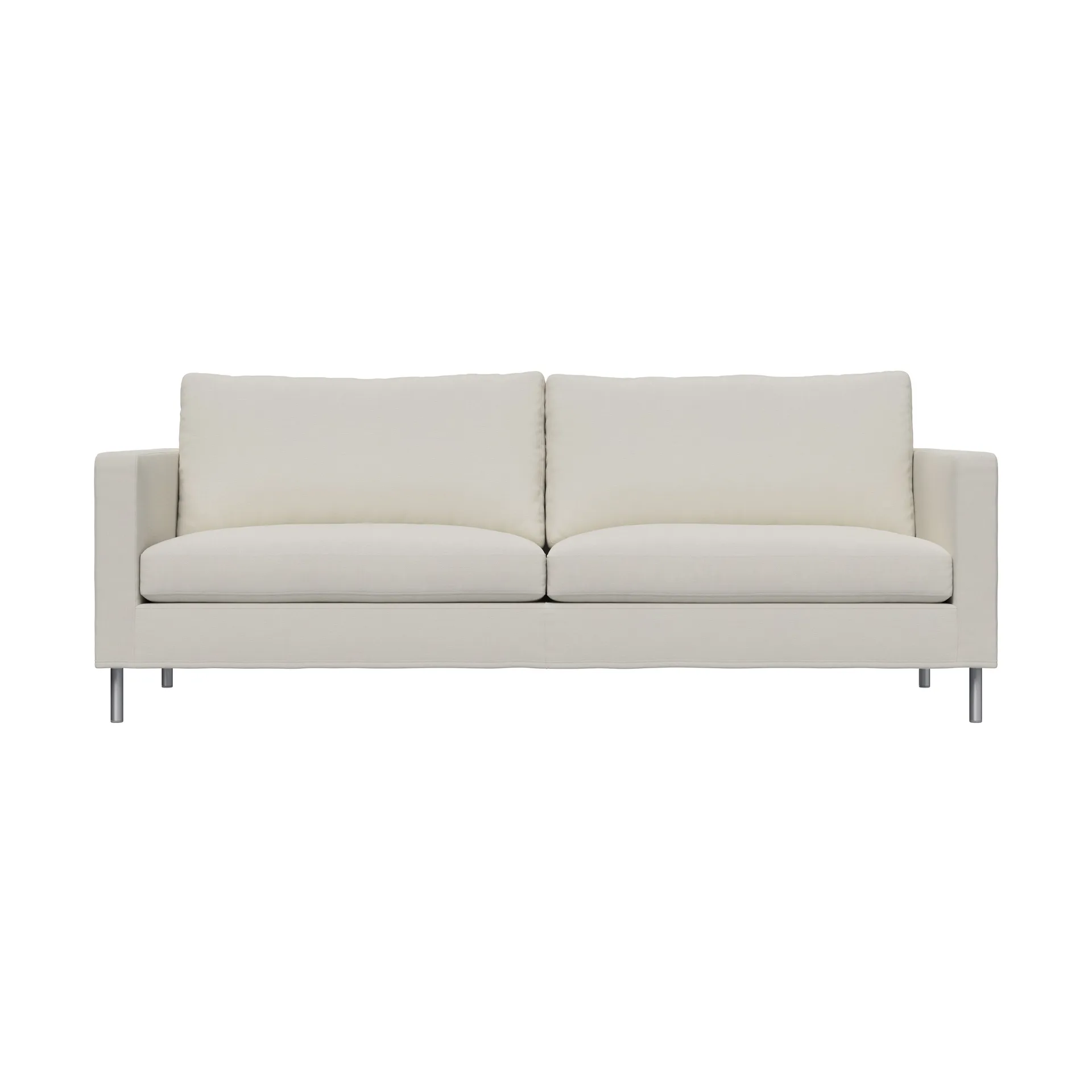 Alex High 2,5-Sitz Sofa, Stoff Hiro White-aluminiumbein Fogia