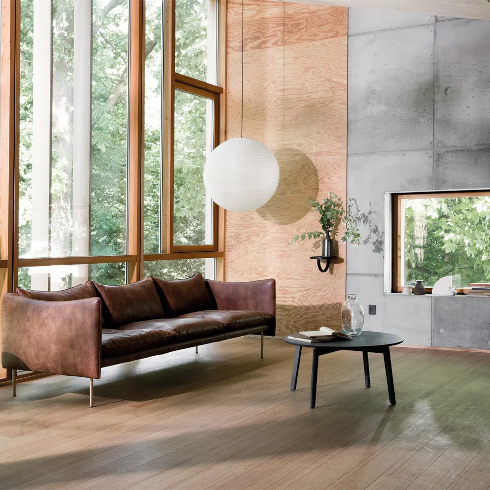 Area Couchtisch, Eiche schwarz gebeizt, ø80 h.39 cm Fogia
