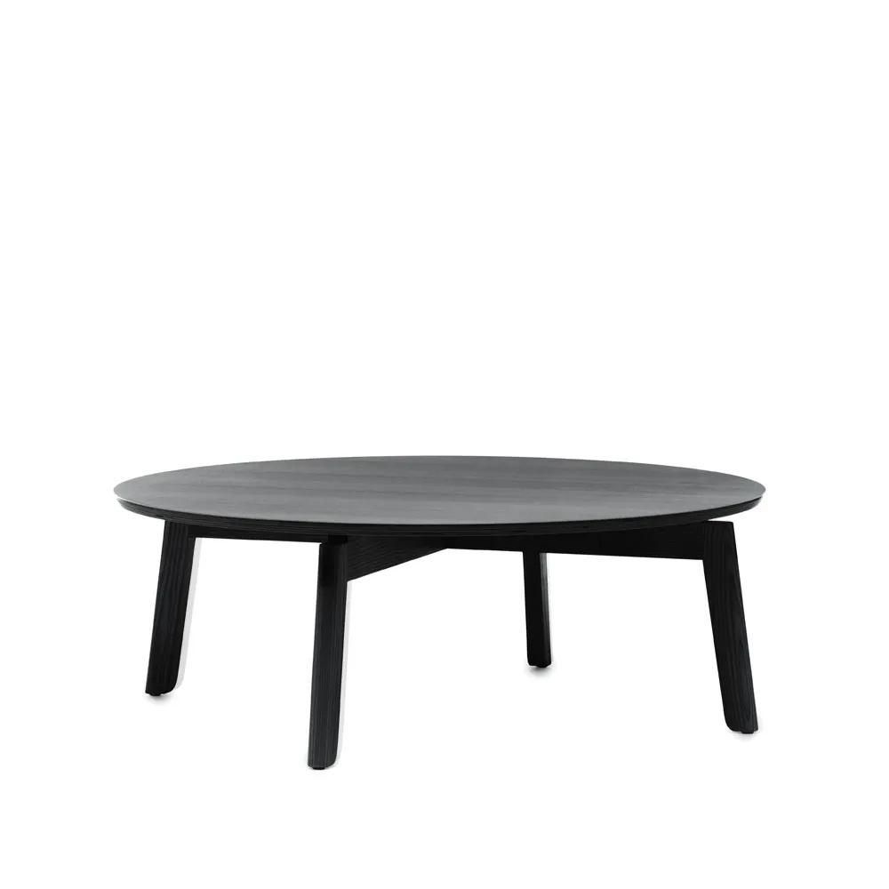 Area Couchtisch, Esche schwarz gebeizt, ø80 h.28 cm Fogia