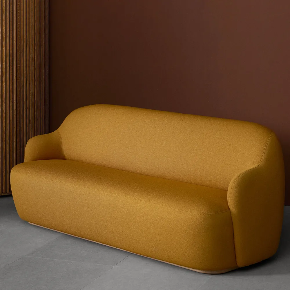 Barba Sofa, Stoff Vidar 363 brun-Buch Fogia