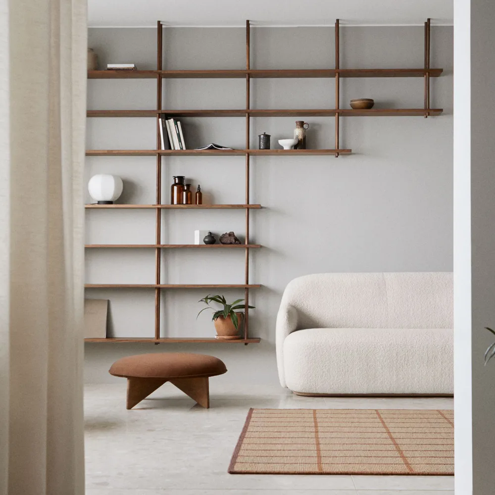 Barba Sofa, Stoff Vidar 363 brun-Buch Fogia