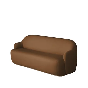 Barba Sofa - Stoff Vidar 363 brun-Buch - Fogia