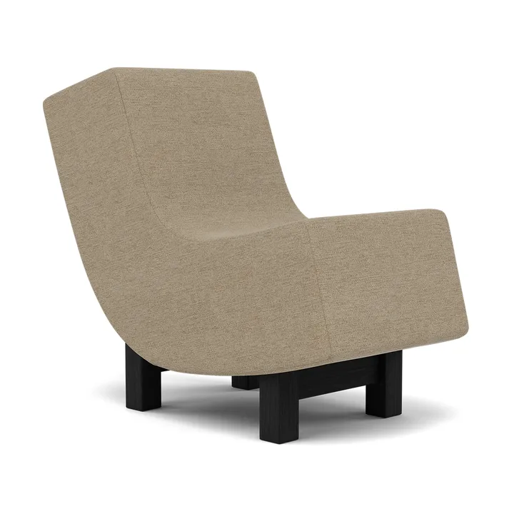 BD1 Lounge Chair Stuhl - Stoff Ecriture 240-Schwarz Eiche - Fogia