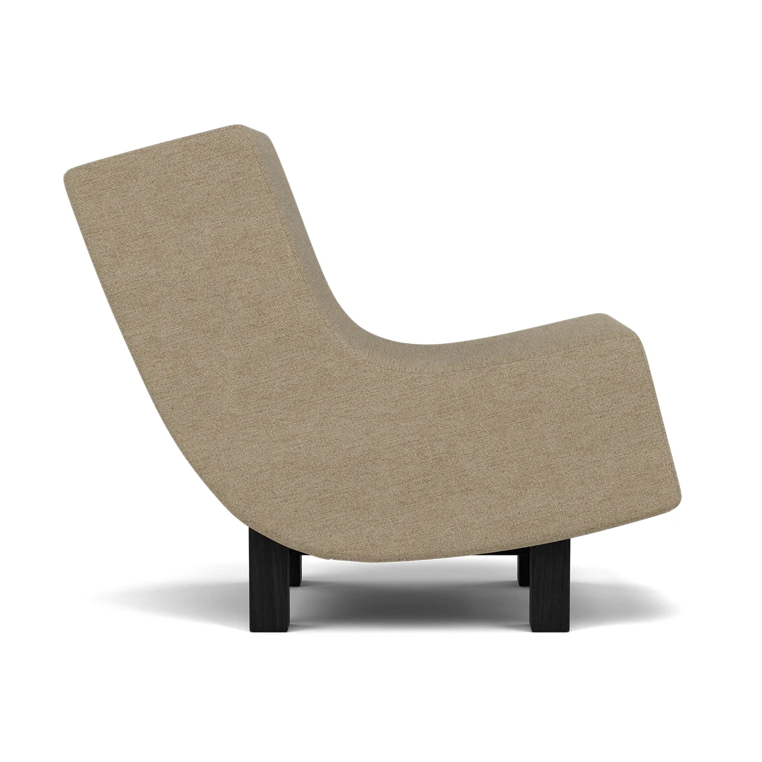 BD1 Lounge Chair Stuhl, Stoff Ecriture 240-Schwarz Eiche Fogia