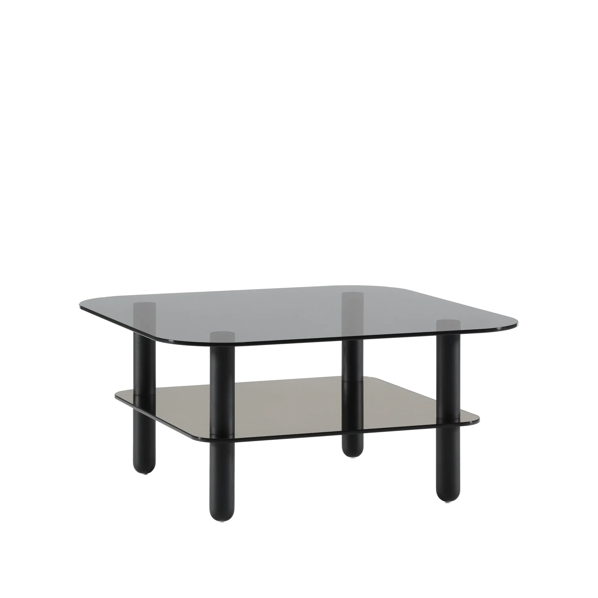 Big Sur Couchtisch, dunkelblau, schwarz gebeizte Eichenbeine Fogia