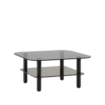 Big Sur Couchtisch - dunkelblau, schwarz gebeizte Eichenbeine - Fogia