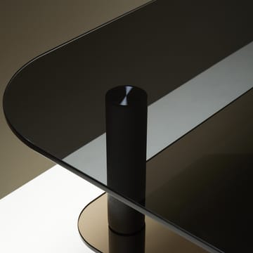 Big Sur Couchtisch - dunkelblau, schwarz gebeizte Eichenbeine - Fogia