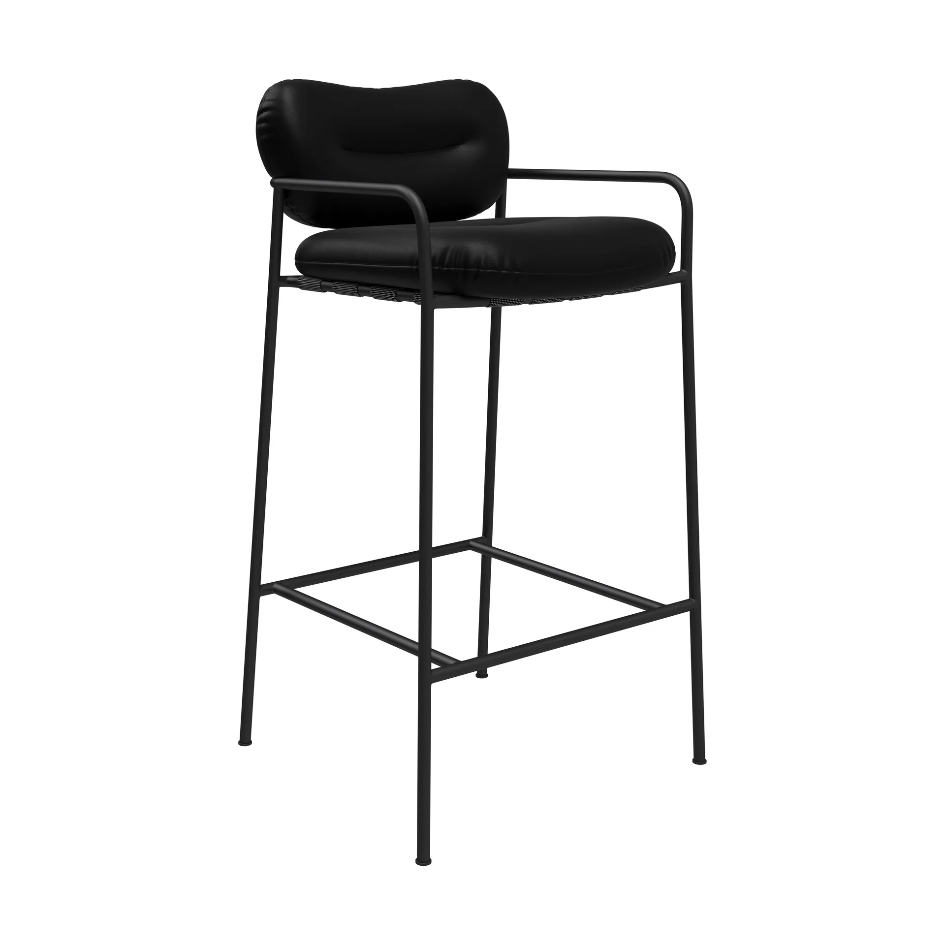 Bollo Barstuhl high 75 cm, Elmotique 99001 schwarz-schwarz Fogia