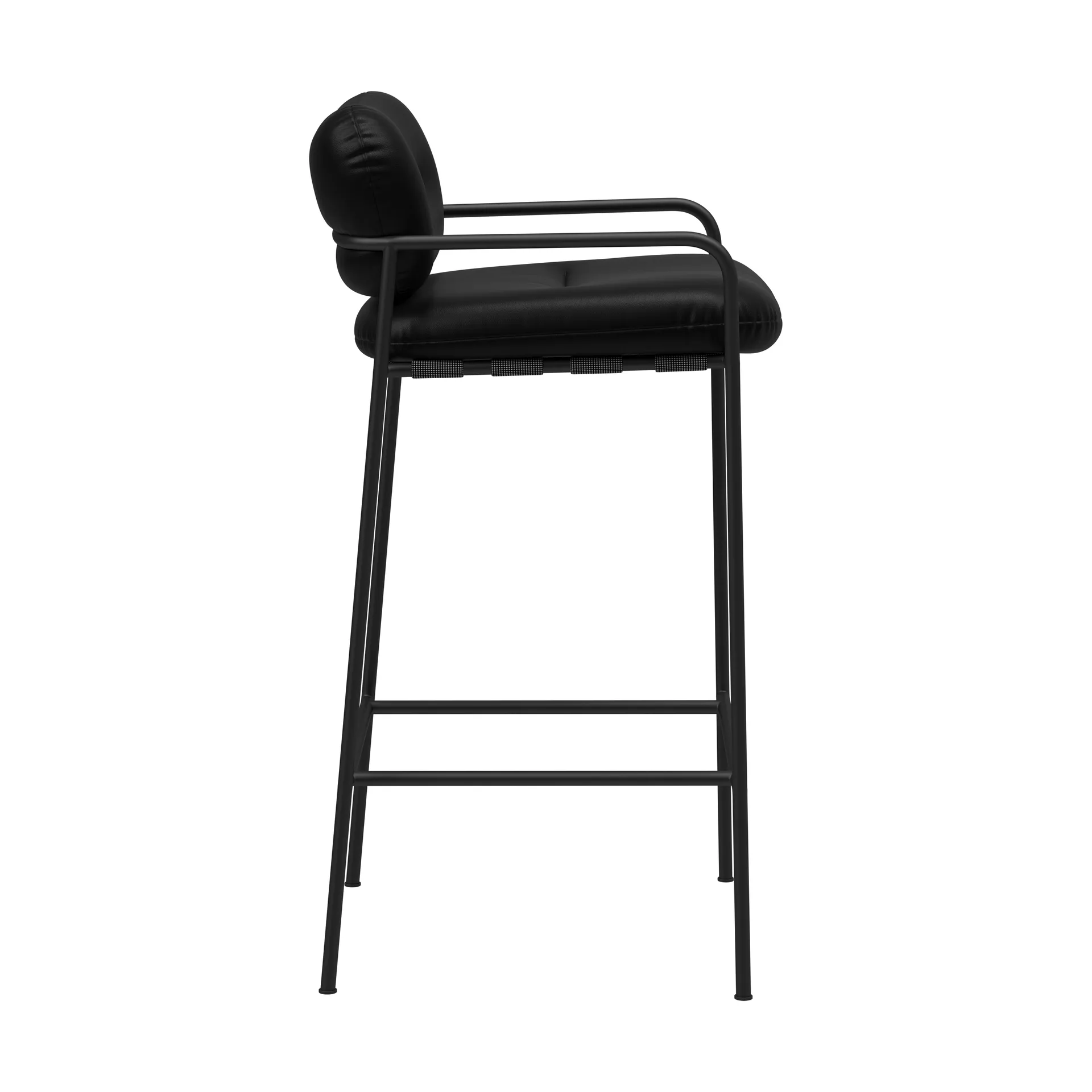 Bollo Barstuhl high 75 cm, Elmotique 99001 schwarz-schwarz Fogia