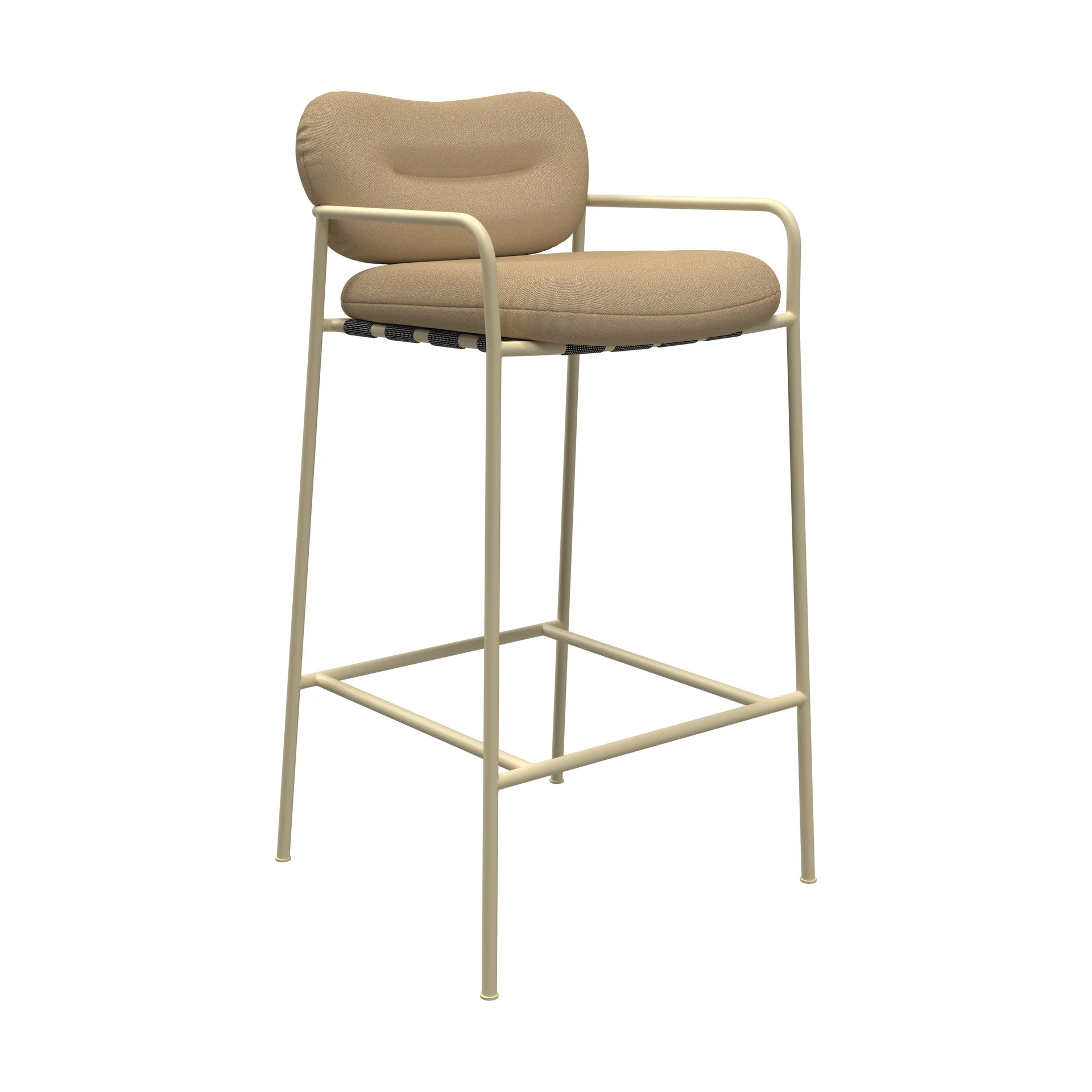 Bollo Barstuhl high 75 cm, Vidar 4 0323 beige-beige Fogia