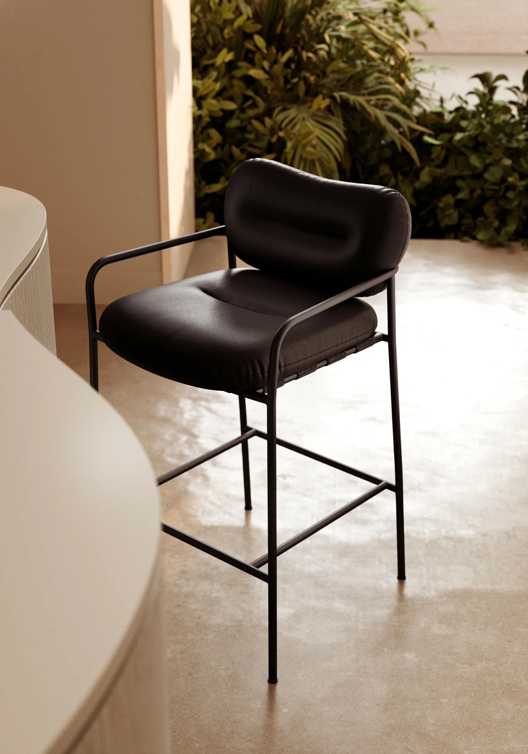 Bollo Barstuhl high 75 cm, Vidar 4 0323 beige-beige Fogia