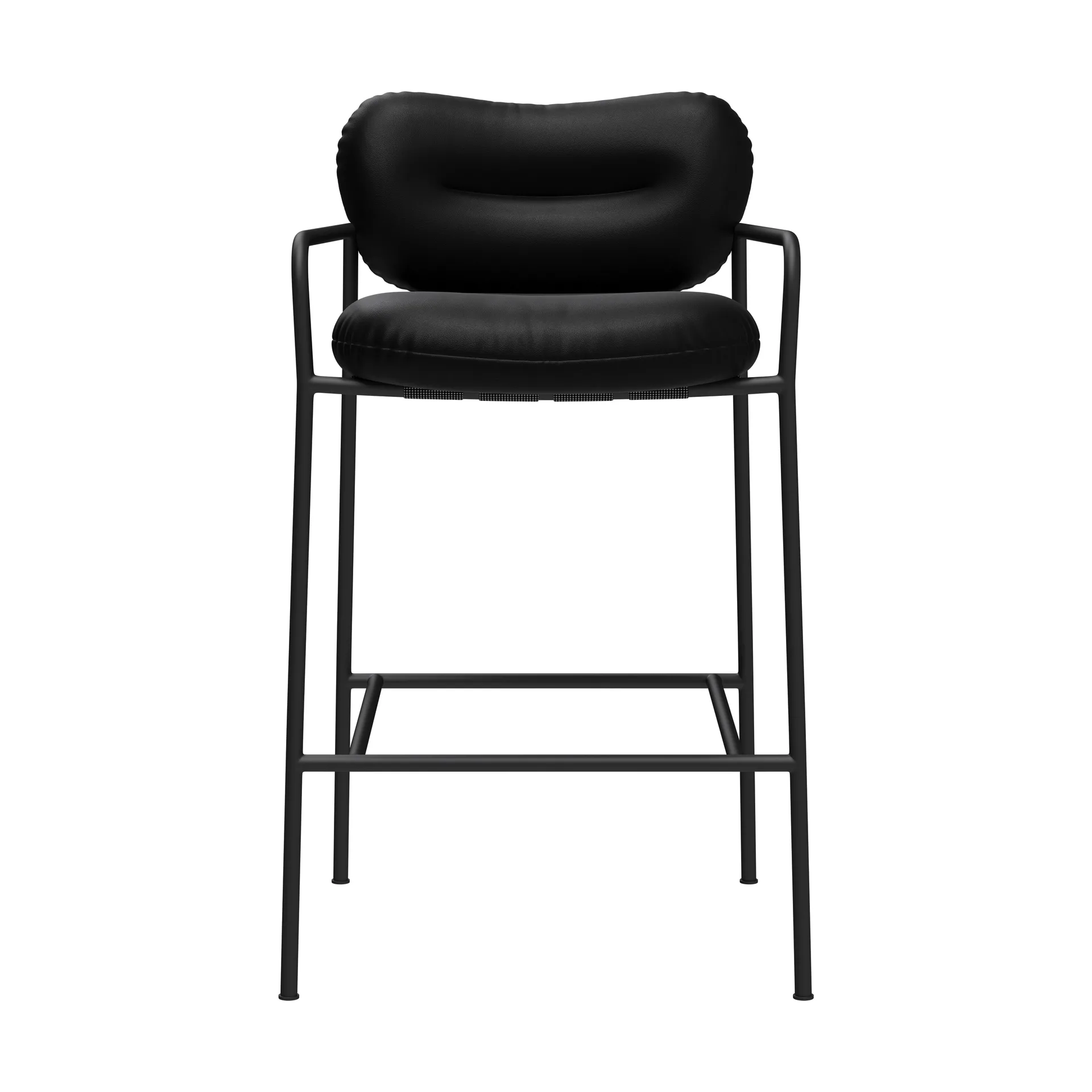 Bollo Barstuhl low 65 cm, Elmotique 99001 schwarz-schwarz Fogia