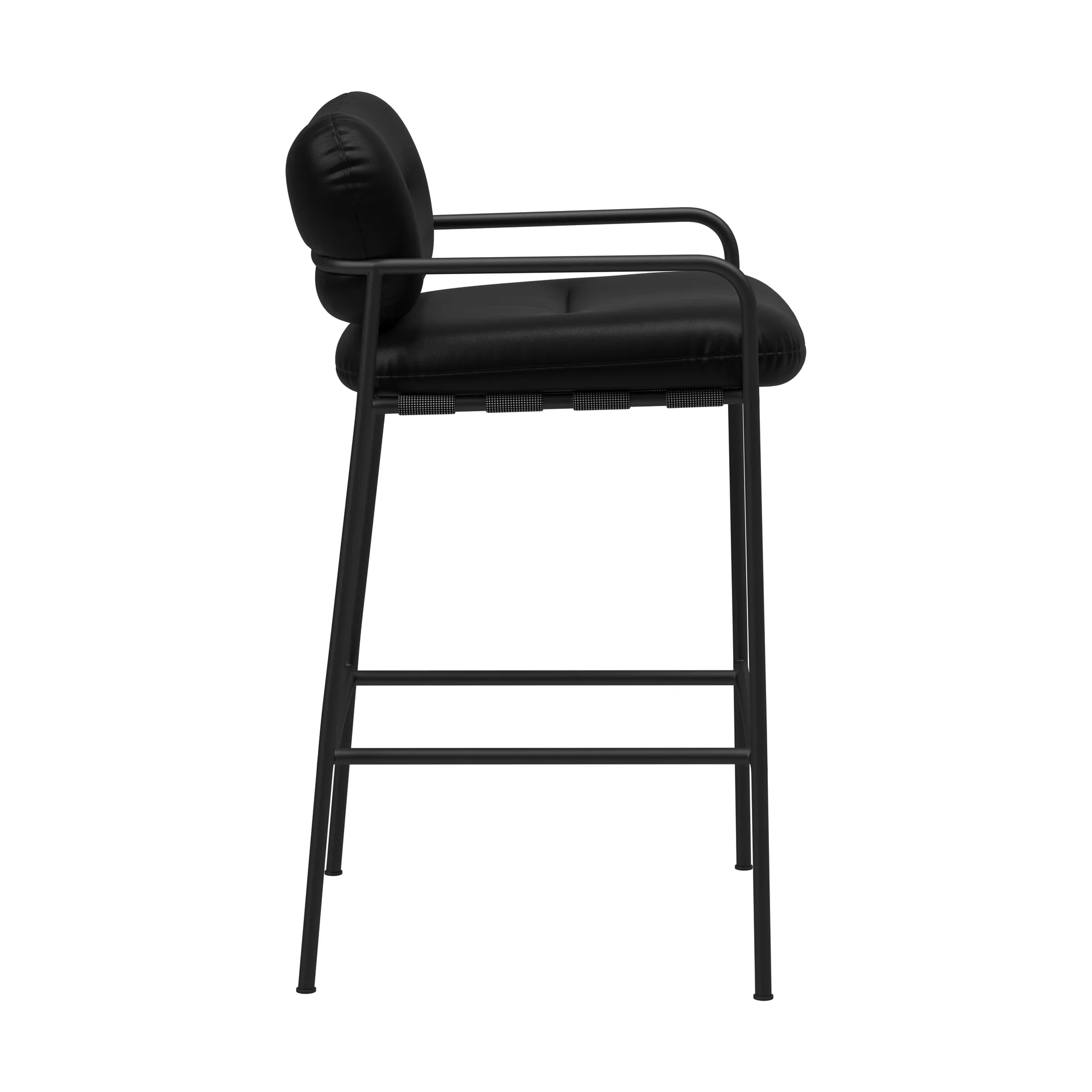 Bollo Barstuhl low 65 cm, Elmotique 99001 schwarz-schwarz Fogia