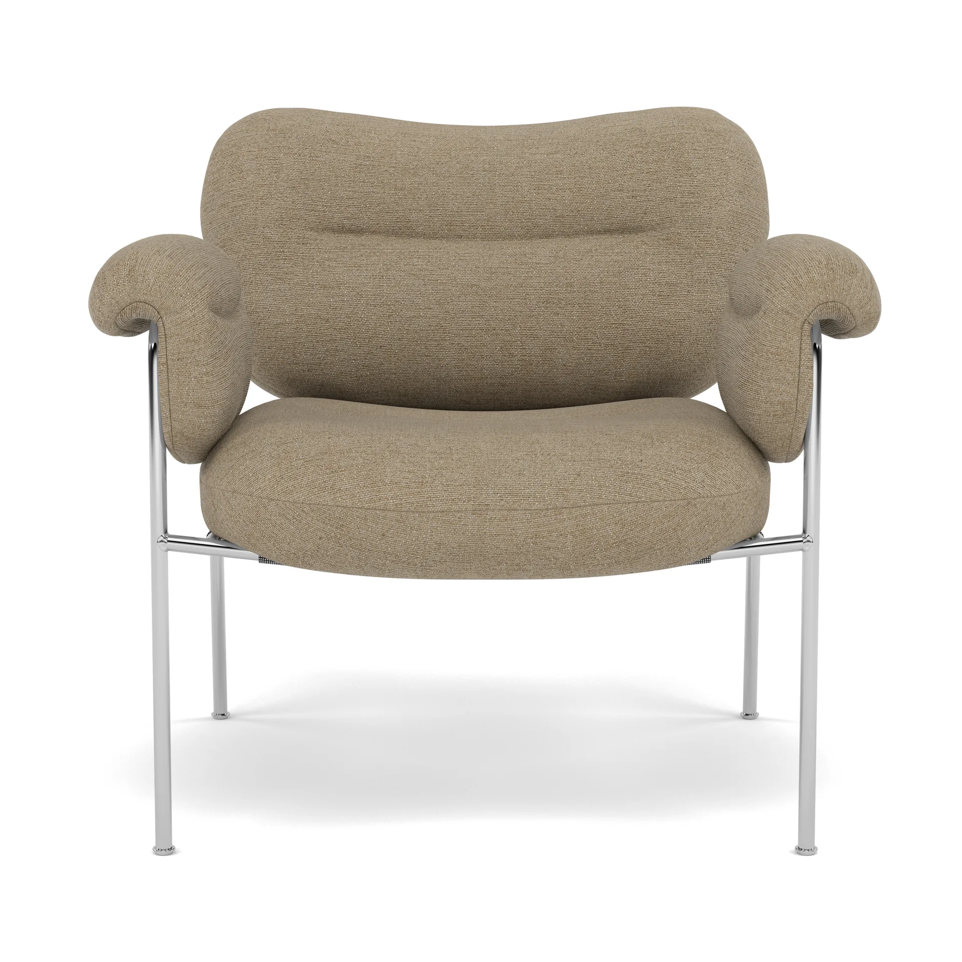 Bollo Sessel, Ecriture 0240-polished stainless steel Fogia