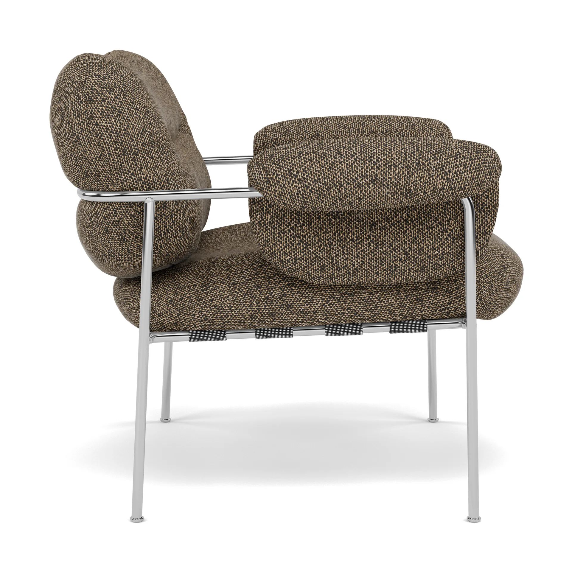 Bollo Sessel, Safire 0001-polished stainless steel Fogia