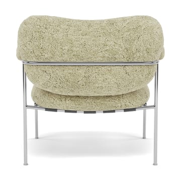 Bollo Sessel - Sheepskin Mohawi-polished stainless steel - Fogia