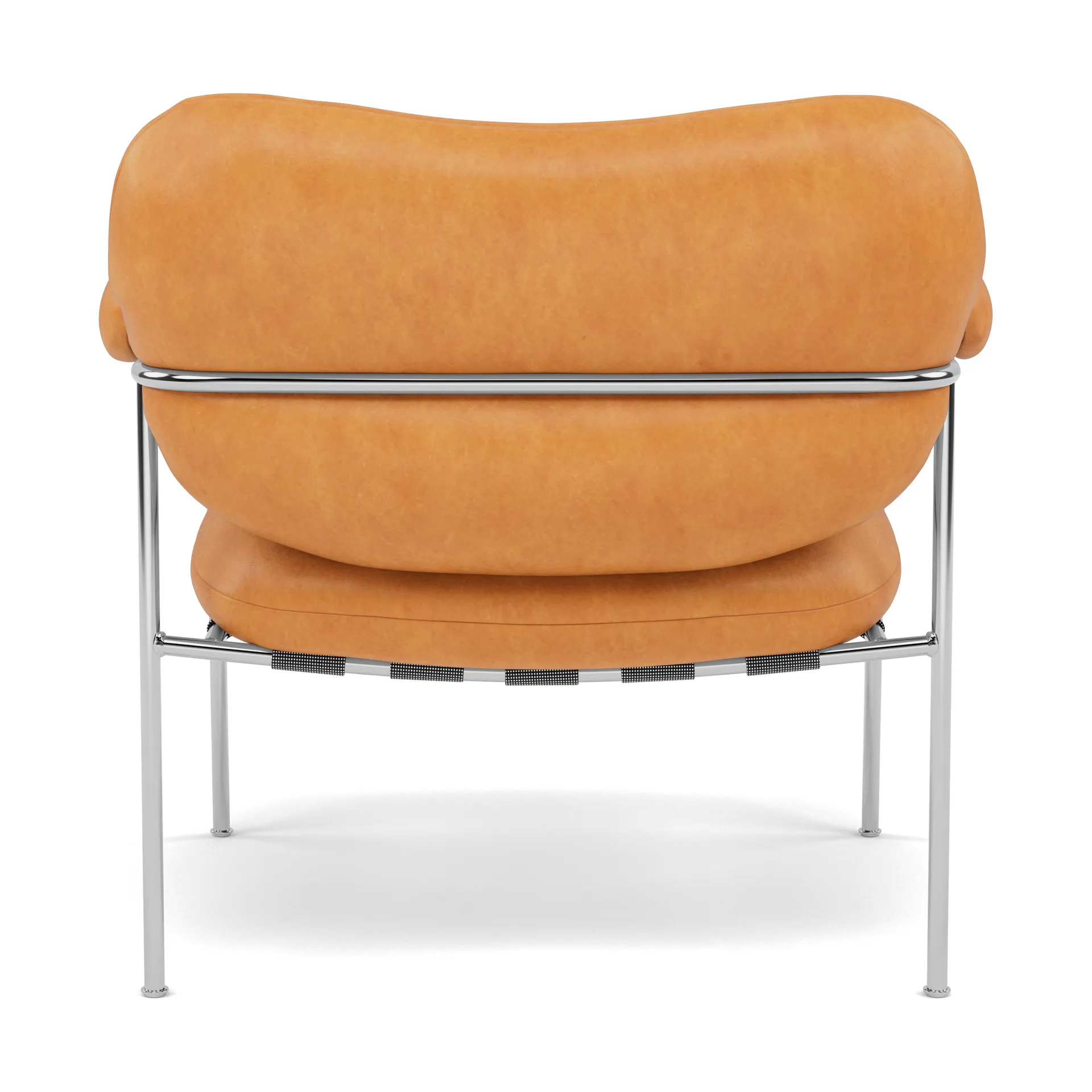 Bollo Sessel, Vintage Cognac-polished stainless steel Fogia