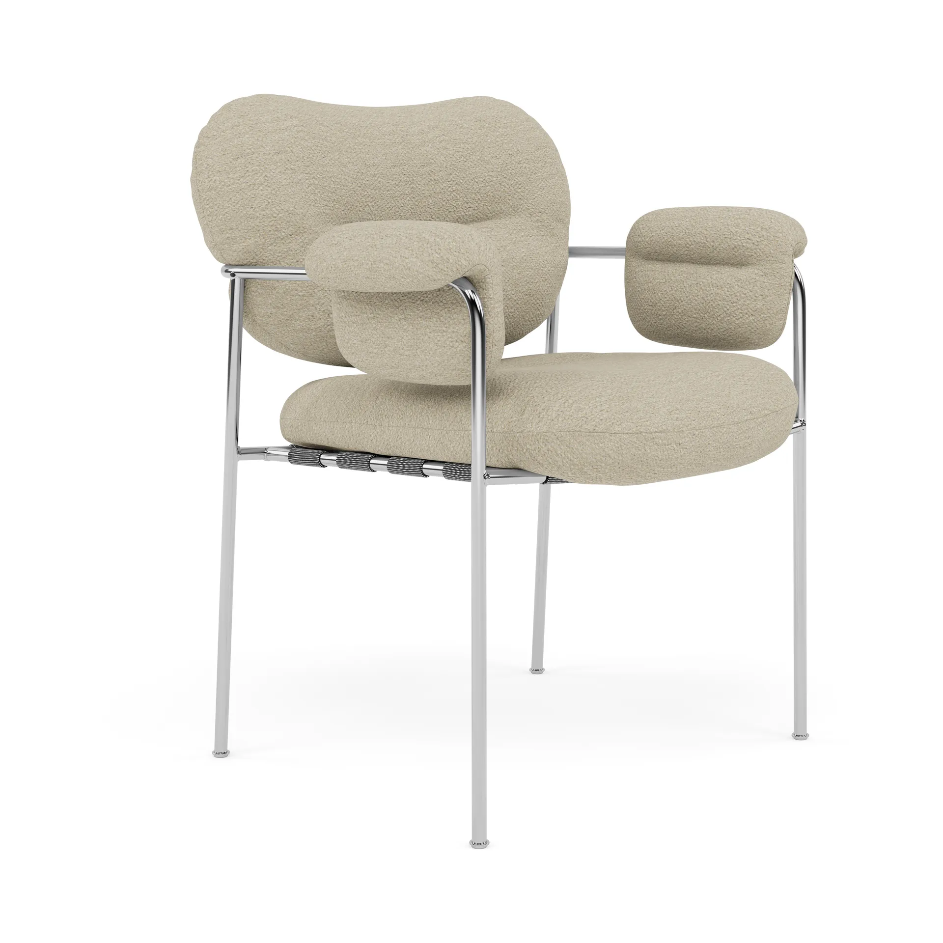 Bollo Stuhl, Barnum 2-teilig-polished stainless steel Fogia