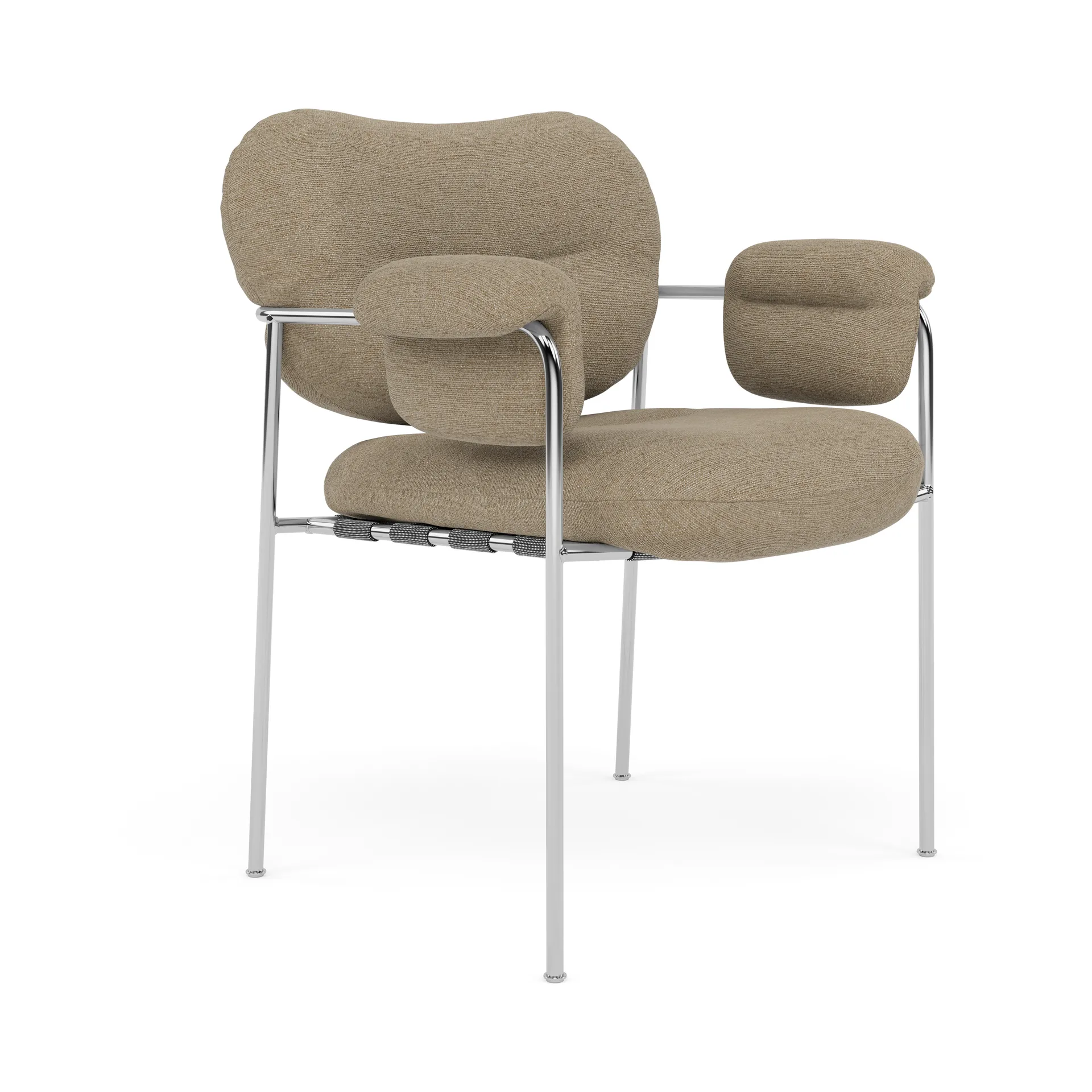 Bollo Stuhl, Ecriture 0240-polished stainless steel Fogia