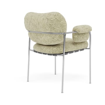 Bollo Stuhl - Sheepskin Mohaw-polished stainless steel - Fogia