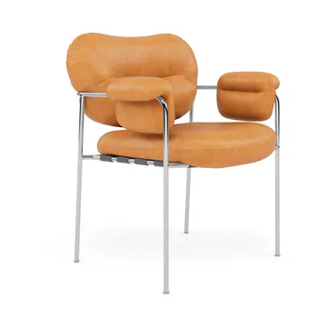 Bollo Stuhl - Vintage Cognac-polished stainless steel - Fogia