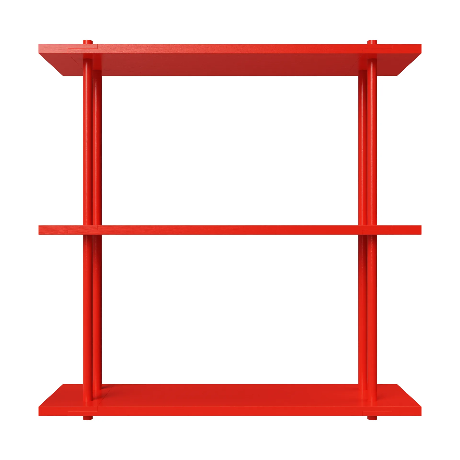 Bond Wandregal W103, Rote lackierte Birke Fogia