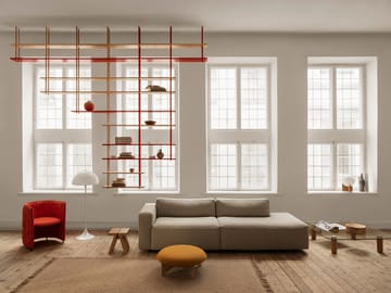 Bond Wandregal W103 - Rote lackierte Birke - Fogia
