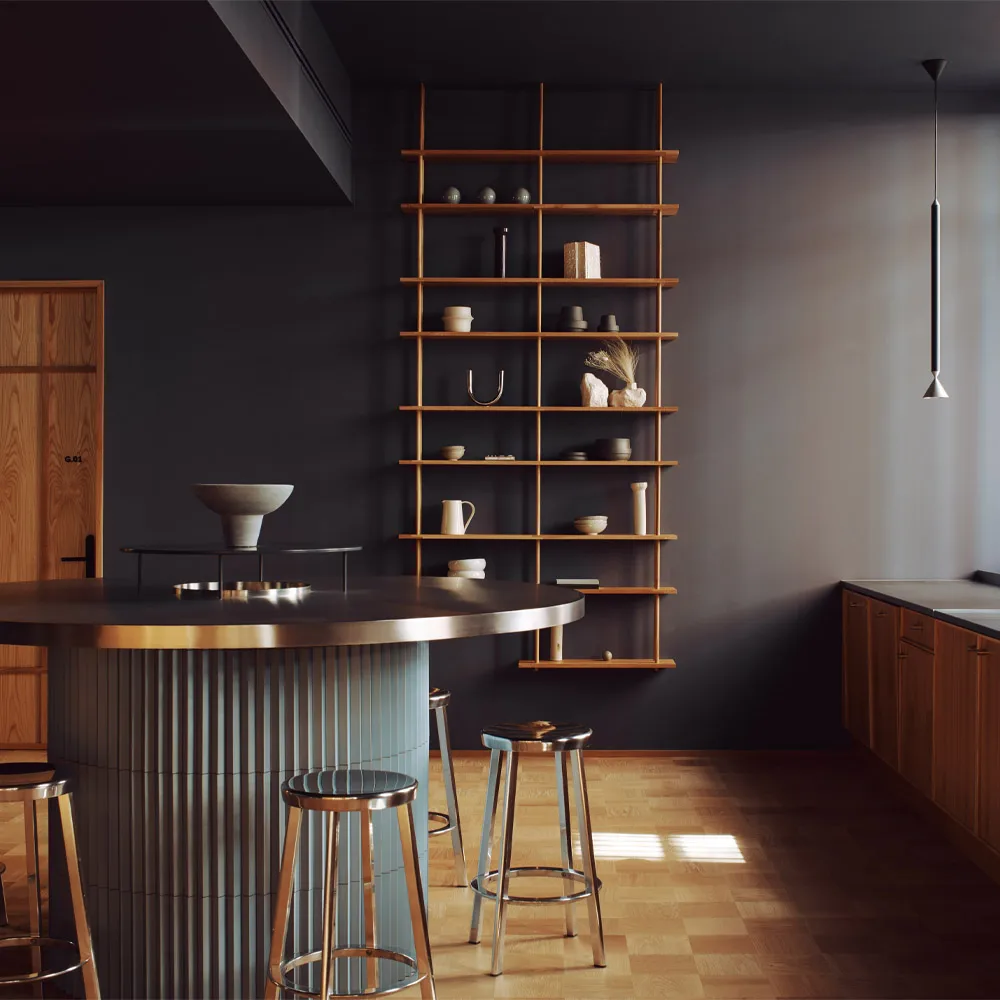 Bond Wandregal W103, Walnuss mattlack Fogia