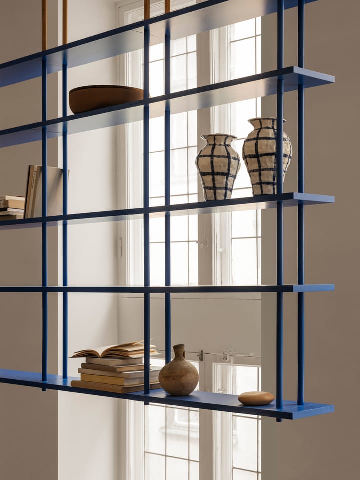 Bond Wandregal W106, Blau lackierte Birke Fogia