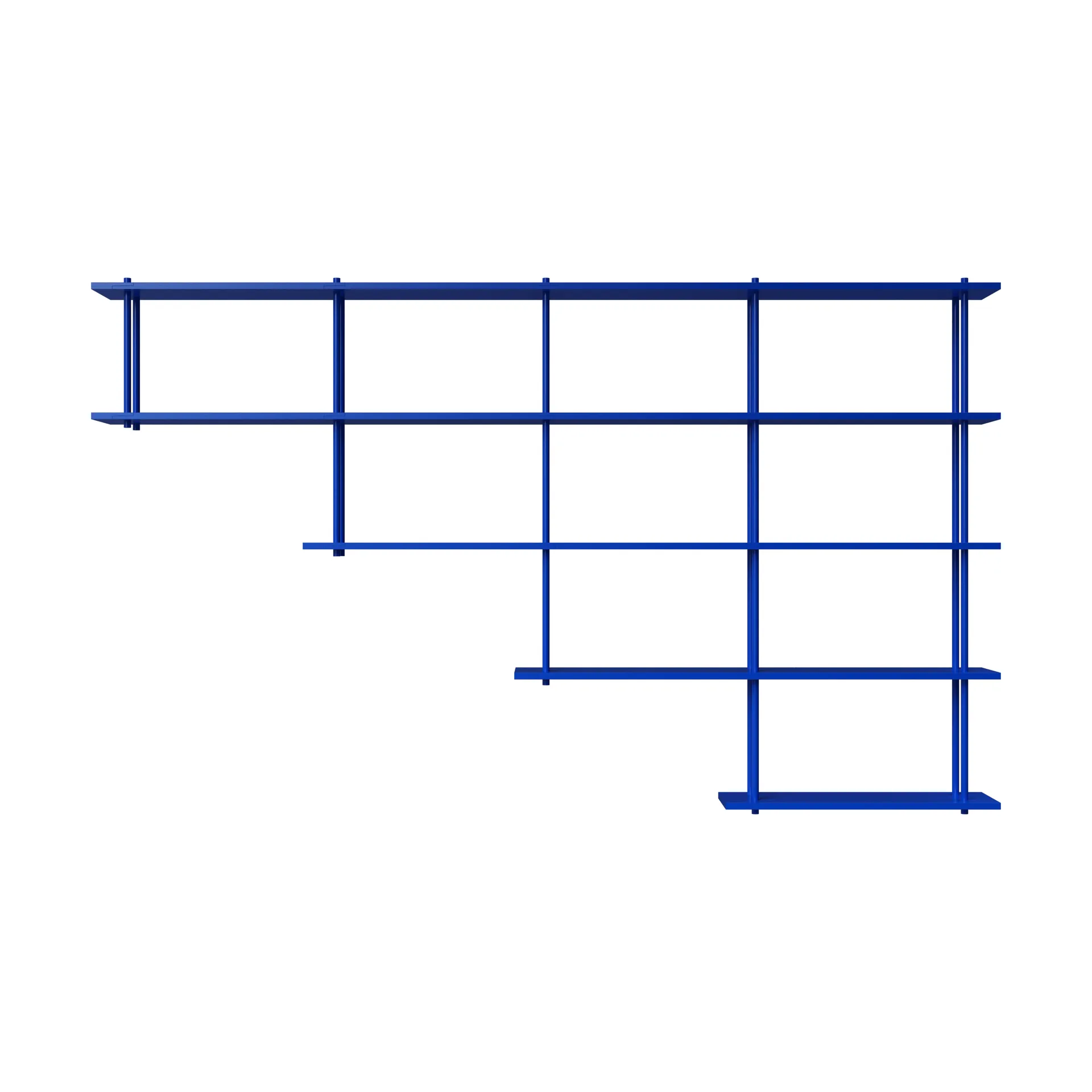 Bond Wandregal W405, Blau lackierte Birke Fogia