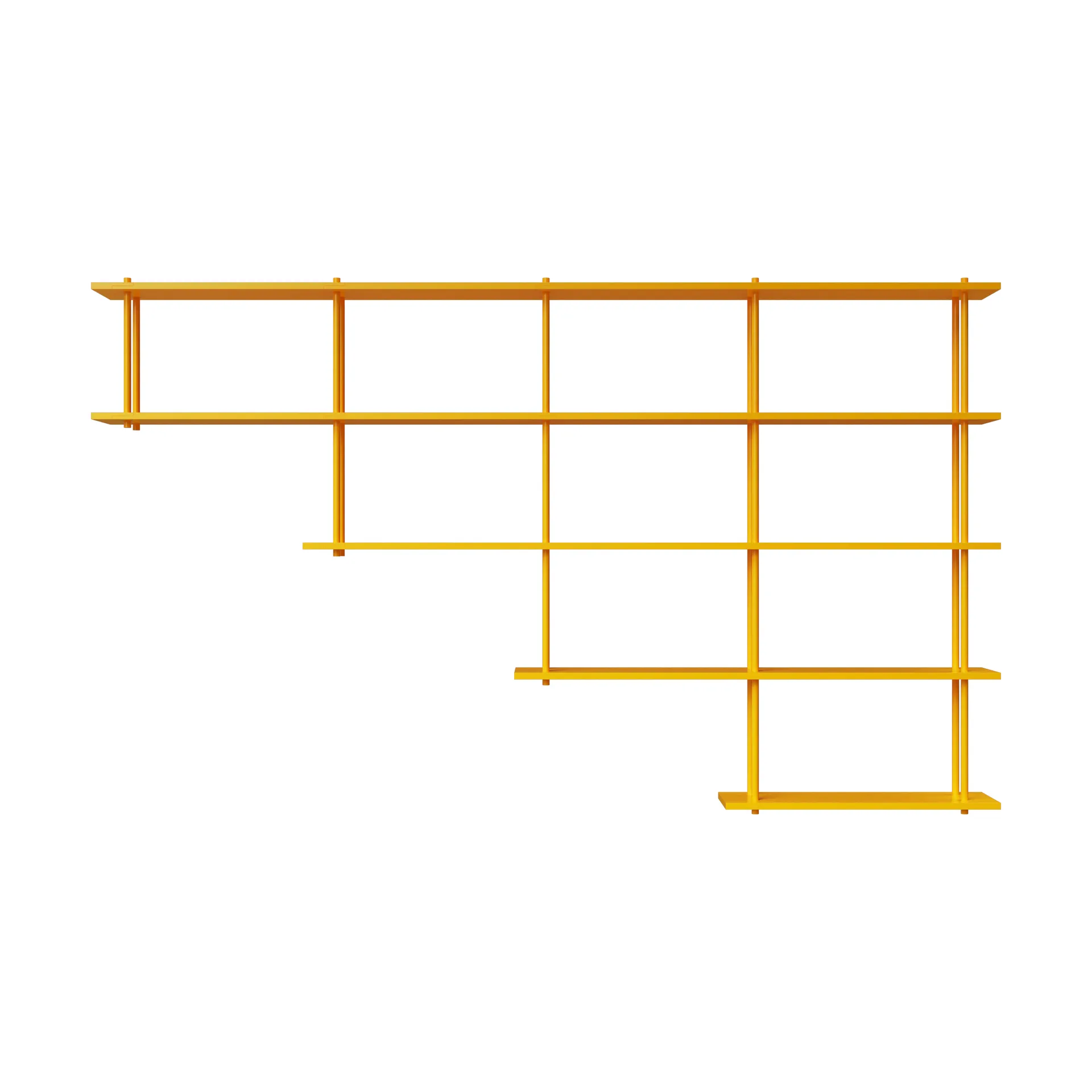 Bond Wandregal W405, Gelb lackierte Birke Fogia