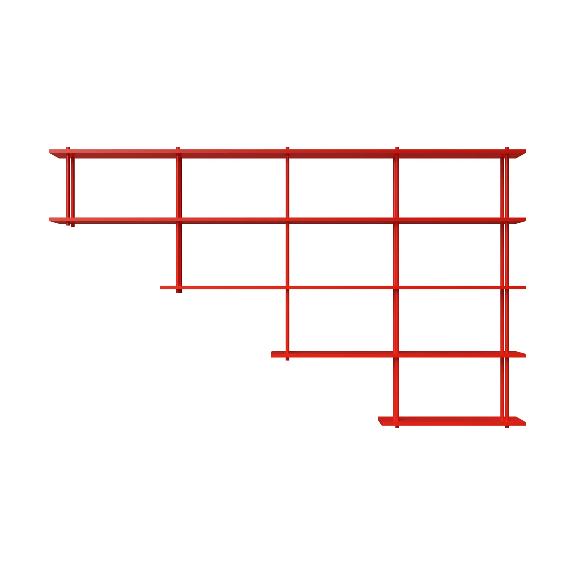 Bond Wandregal W405, Rote lackierte Birke Fogia