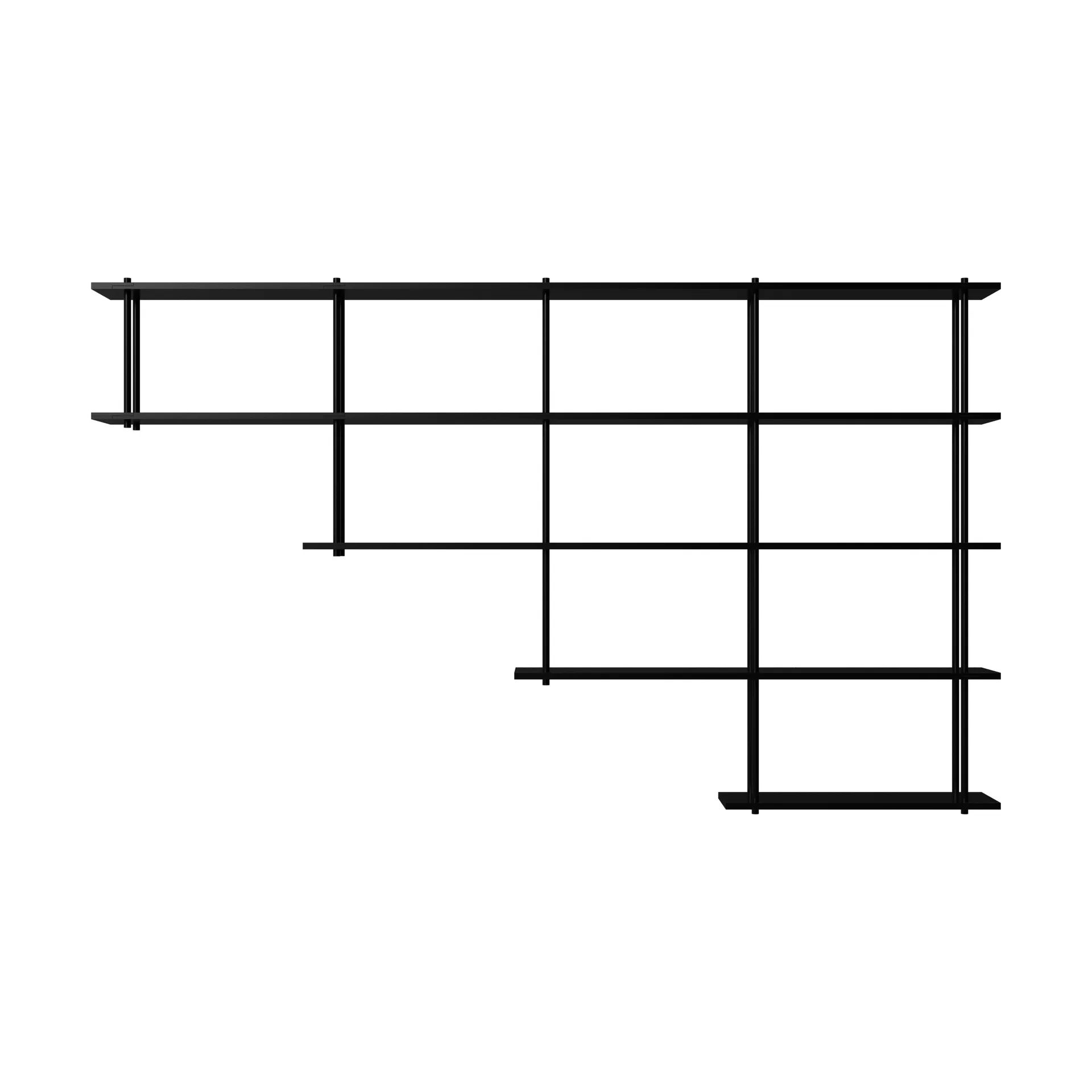 Bond Wandregal W405, Schwarz lackierte Birke Fogia