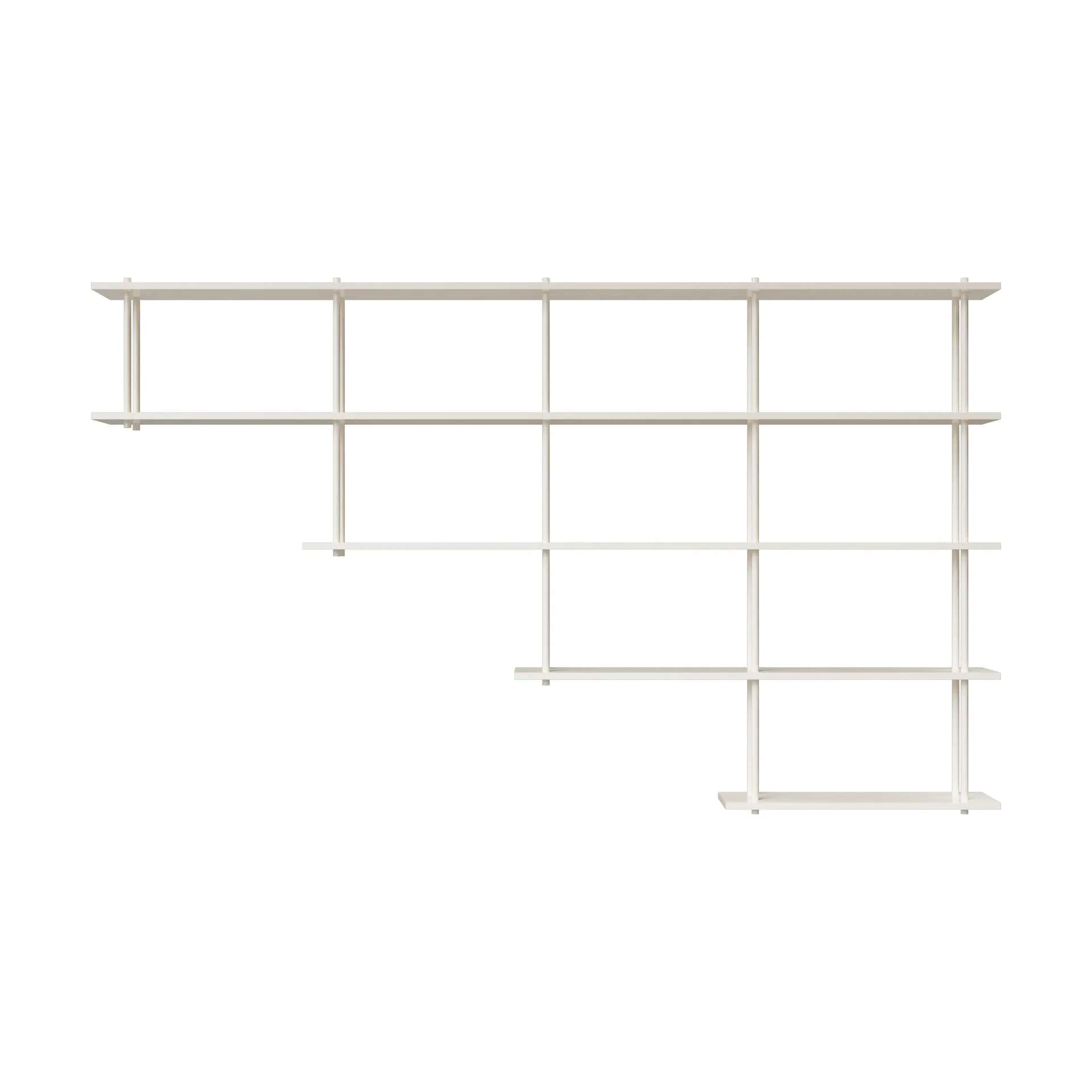 Bond Wandregal W405, Weiß lackiertes Birkenholz Fogia