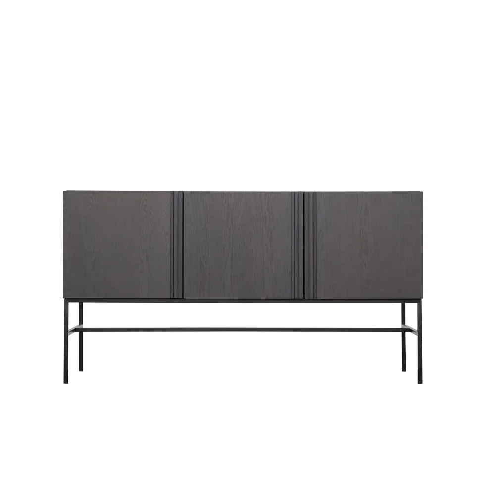 Boss Sideboard, Eiche-3 Türen-Kalkstein-Metallgestell Fogia