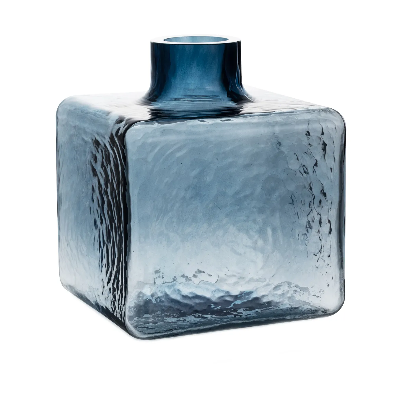 Cube Vase, Blau, 23×20×20 cm Fogia