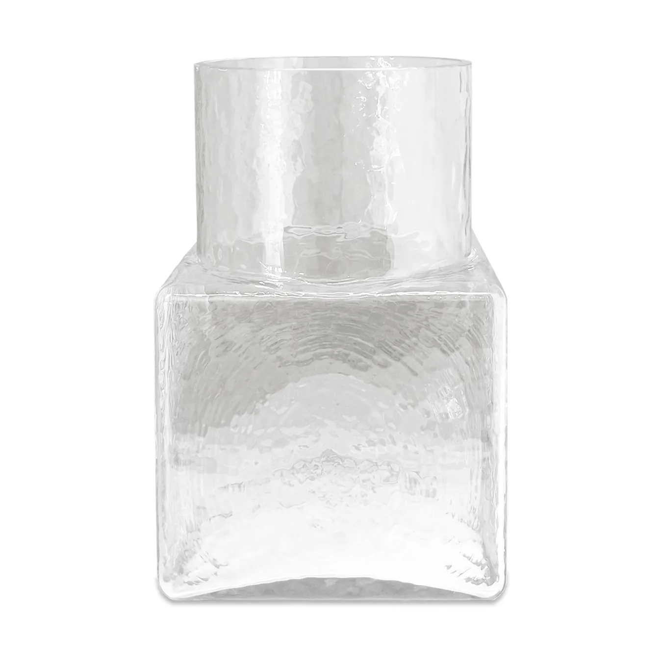 Cube Vase, Clear, 17x17x26 cm Fogia